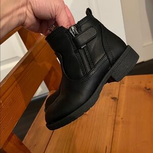 Black Side Zipper Ankle Boots